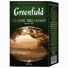 Чай Greenfield (Гринфилд) "Classic Breakfast", черный, листовой, 200 г, картонная коробка