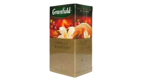 Чай черный в пакетиках Greenfield Vanilla Cranberry (Гринфилд Ванильная Клюква), 25 пак-0