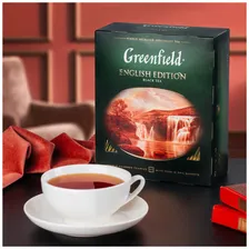 Чай Greenfield English Edition чёрный байховый в пакетиках, 100х2г