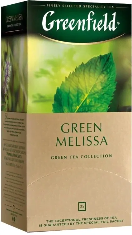 Чай в пакетиках зеленый Greenfield Green Melissa, 25 шт