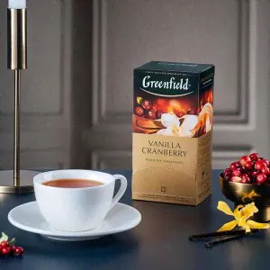 Черный чай в пакетиках Greenfield Vanilla Cranberry, 25 шт-4