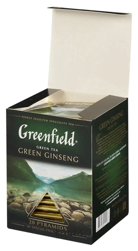 Greenfield Чай Greenfield Green Ginseng зеленый фольгир. 20пак/уп 1156-08