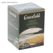 Чай зеленый Greenfield, Milky Oolong, 20 пакетиков*1,8 г