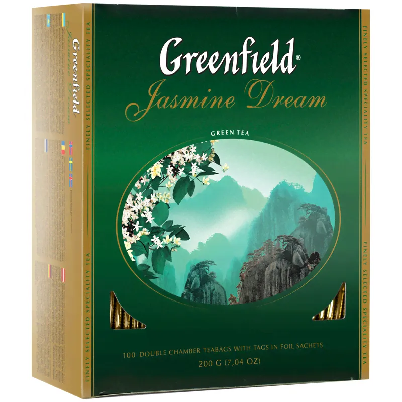 Чай Greenfield Jasmin Dream зеленый (100пакетиков)-1