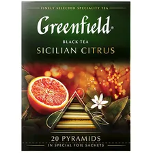 Чай Greenfield Sicilian Citrus чёрный в пирамидках, 20х1.8г