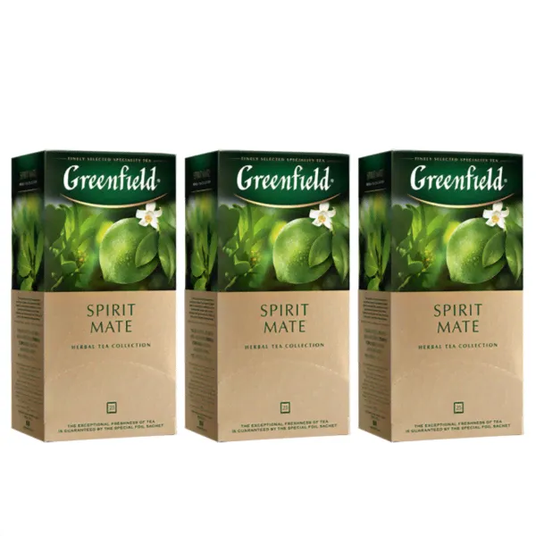 Чай зеленый Greenfield Spirit Mate 25 пакетов 3 штуки-0