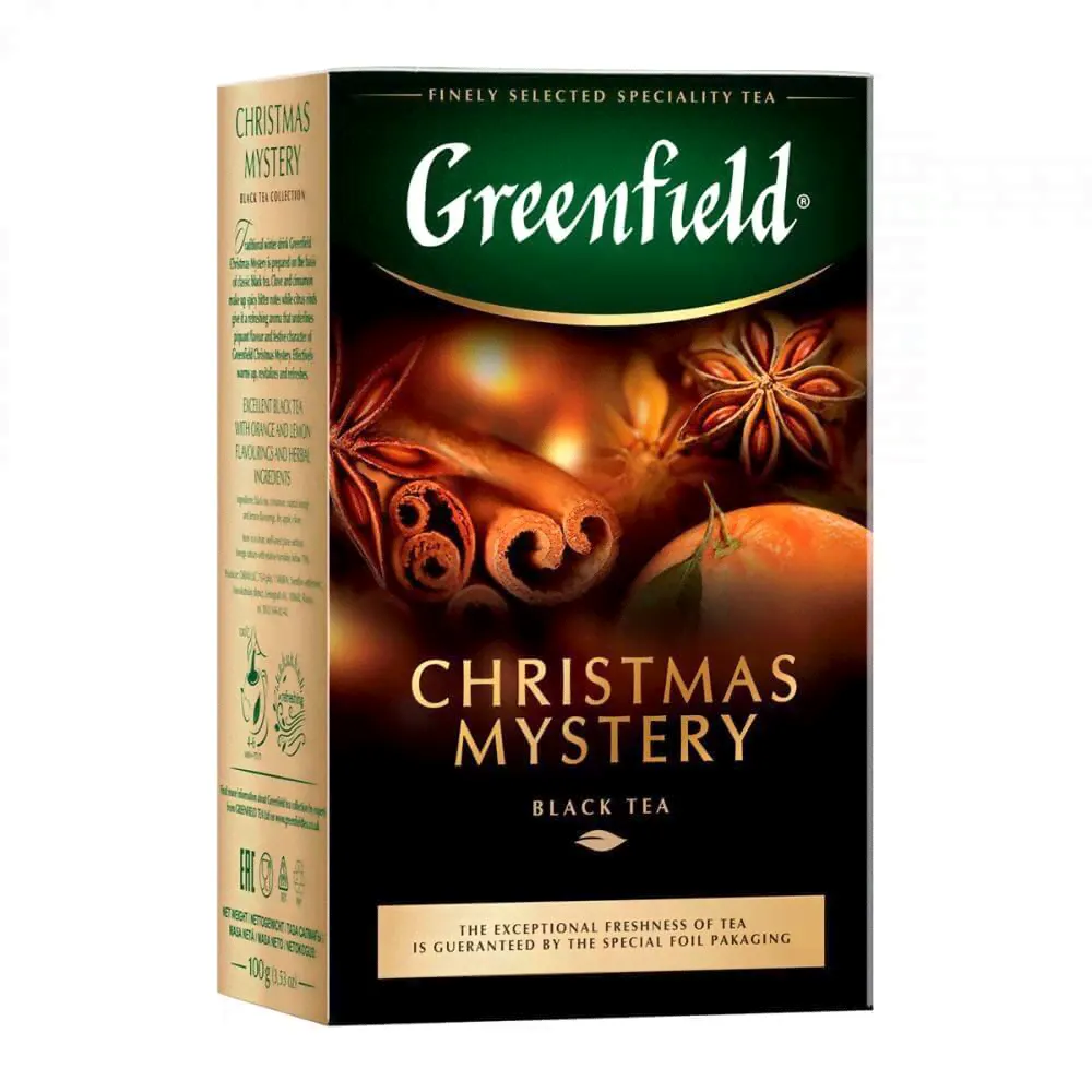 Чай Greenfield "Christmas Mystery", черный с добавками, 100 гр-0