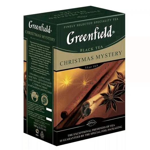 Чай Greenfield Christmas Mystery 100г черный листовой Рождественский