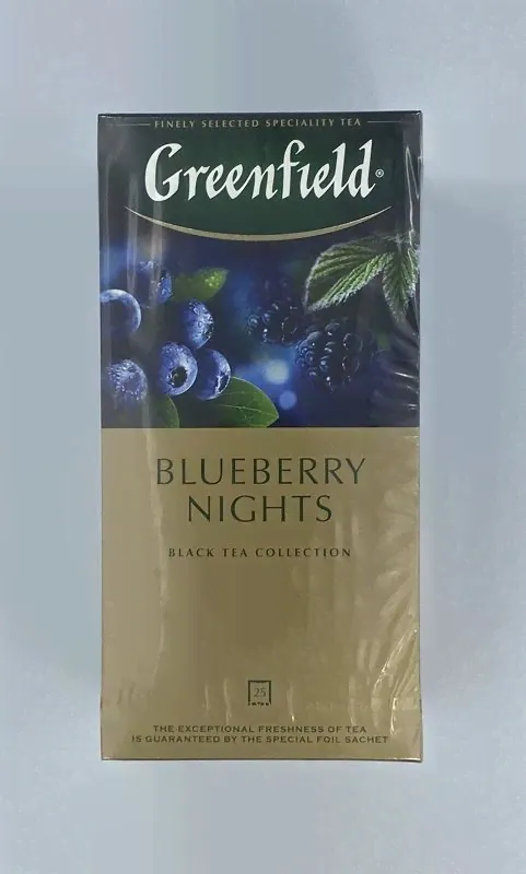 Гринфилд Блюберри Найтс 25 пакетиков Greenfield Blueberry Nights