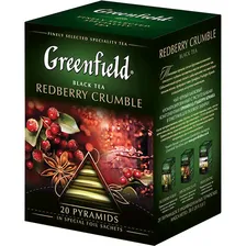 Чай Greenfield Redberry Crumble (Рэдберри Крамбл), черный, 20 пирамидок