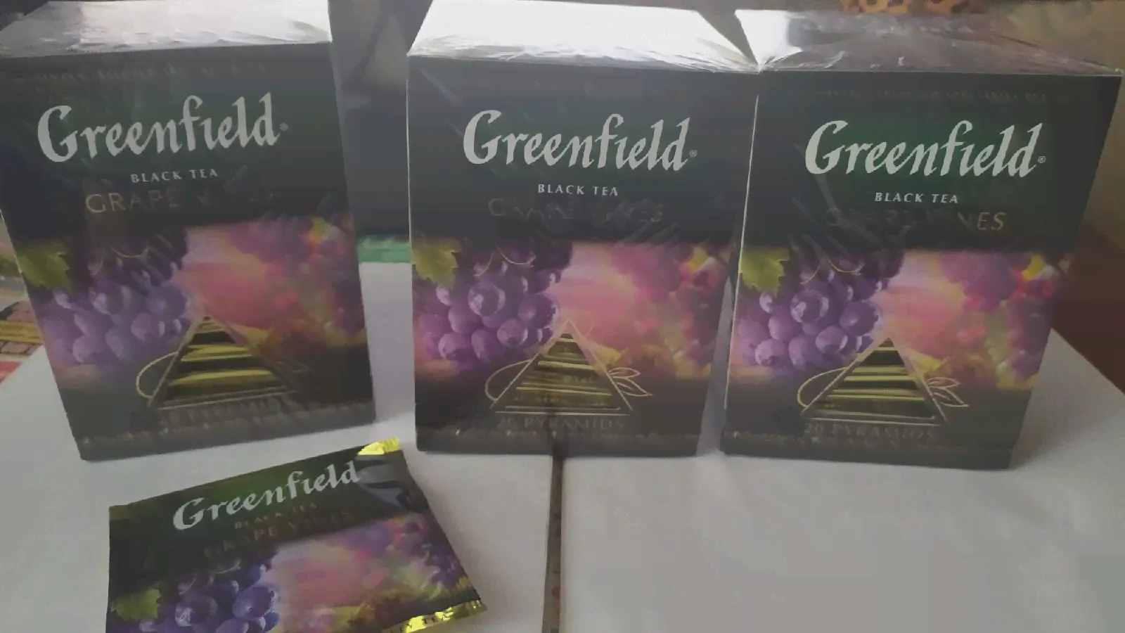 🛍 Чай Greenfield Grape Vines черный в пирамидках 20*1,8г-1