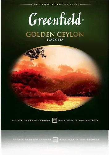 Чай в пакетиках черный Greenfield Golden Ceylon, 100 шт-0