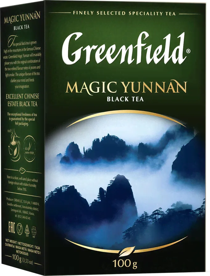 Черный чай Greenfield Magic Yunnan, 100 гр