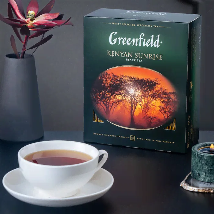 Черный чай в пакетиках Greenfield Kenyan Sunrise, 100 шт-0