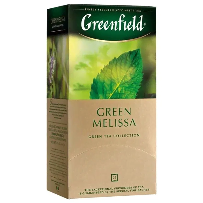 Чай Greenfield Green Melissa (Грин Мелисса), зеленый, 25 пакетиков