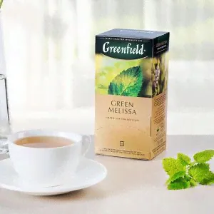 Зеленый чай в пакетиках Greenfield Green Melissa, 25 шт-0