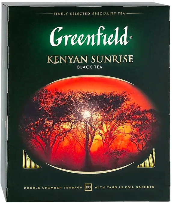 Черный чай Greenfield Kenyan Sunrise, 100 пак.-0