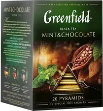 Черный чай в пирамидках Greenfield Mint and chocolate, 20 шт
