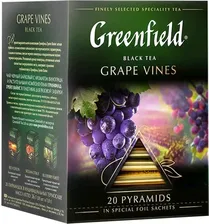 Черный чай в пирамидках Greenfield Grape Vines, 20 шт