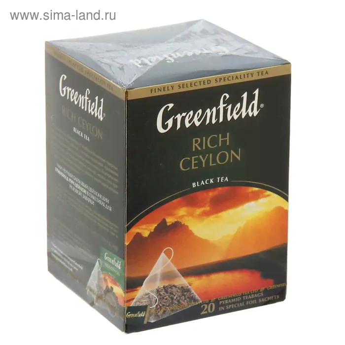 Чай черный Greenfield, Rich Ceylon, 20 пакетиков*2 г