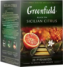 Черный чай Greenfield Sicilian Citrus, 20 пирамидок