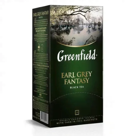 Чай Greenfield Earl Grey Fantasy 25 пакетов черный с бергамотом