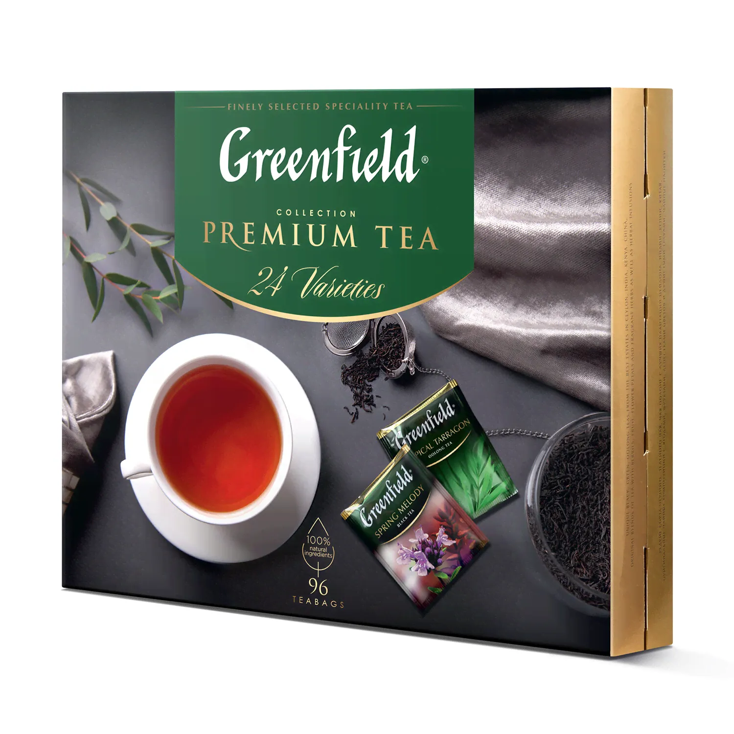 Чай GREENFIELD Premium Tea Collecton ассорти 24 вкусов НАБОР 96 пакетиков