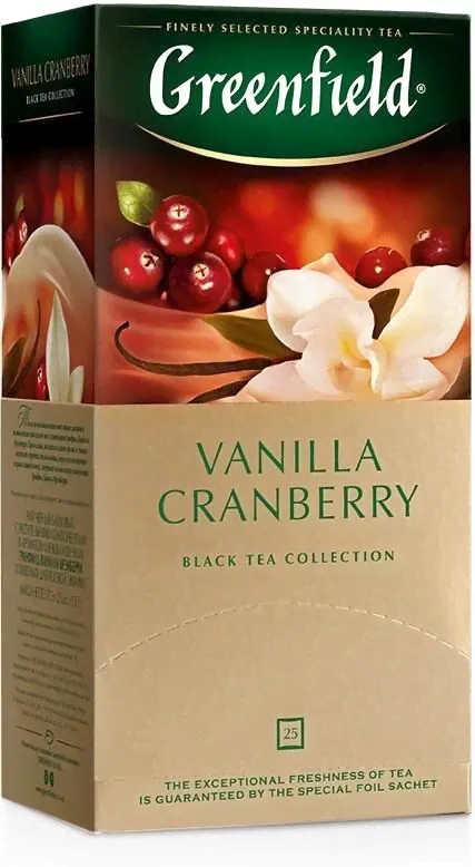 Черный чай в пакетиках Greenfield Vanilla Cranberry, 25 шт-2