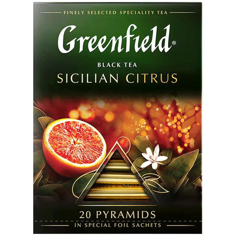 Чай Greenfield Sicilian Citrus чёрный в пирамидках, 20х1.8г-3