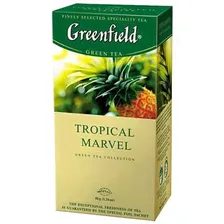 СНЯТО!!!! ЧАЙ GREENFIELD TROPICAL MARVEL, ЗЕЛЁНЫЙ, С ИМБИРЕМ И АНАНАСОМ, 2x25