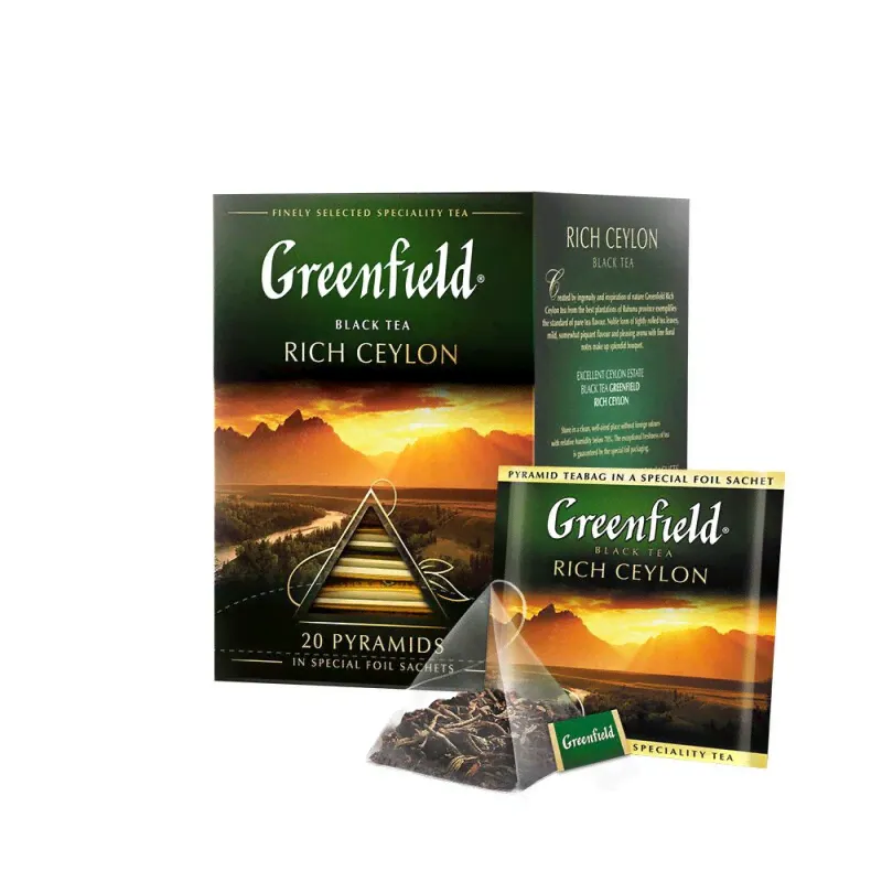Чай Greenfield Rich Ceylon черный 20 пакетиков-0