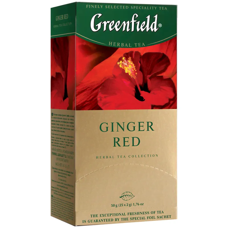 Чай 25пак Greenfield Ginger Red травяной имбирь шиповник яблоко гибискус-0