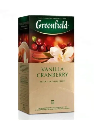 Чай черный Greenfield Vanilla Cranberry 25 пак. × 1,5г оптом-0