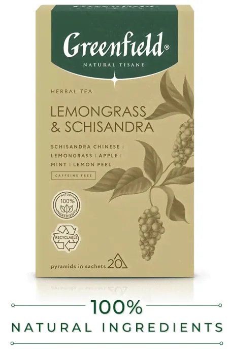 Напиток чайный Greenfield Natural Tisane Лемонграсс энд Шисандра 20*1.8г-2