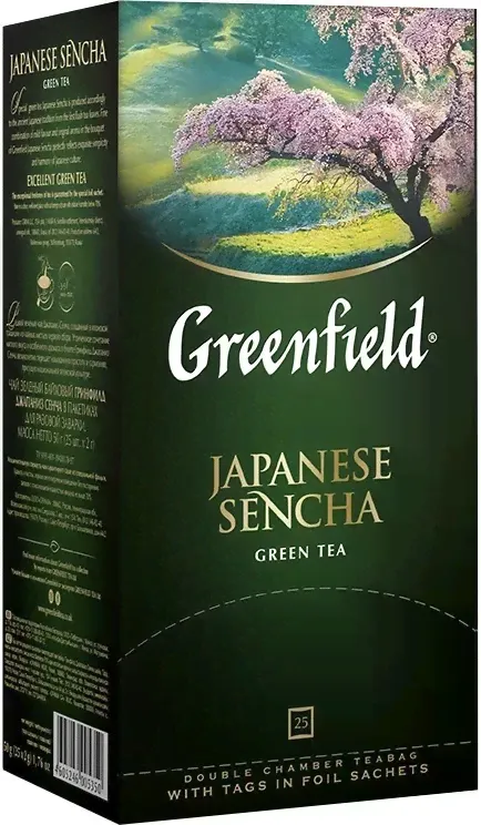 Greenfield Japanese Sencha чай 25 пакетов ЗЕЛЕНЫЙ-0