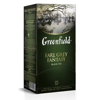 Чай Greenfield Earl Grey Fantasy черный с бергамотом 25 пакетиков, 251025-0