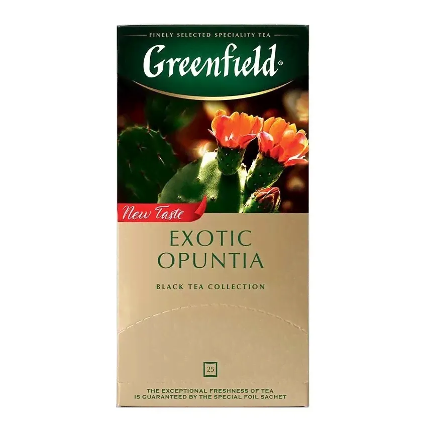 Чай Greenfield (Гринфилд) 25 пакетов 1,5г Exotic Opuntia, черный байховый с ароматом опунции-0
