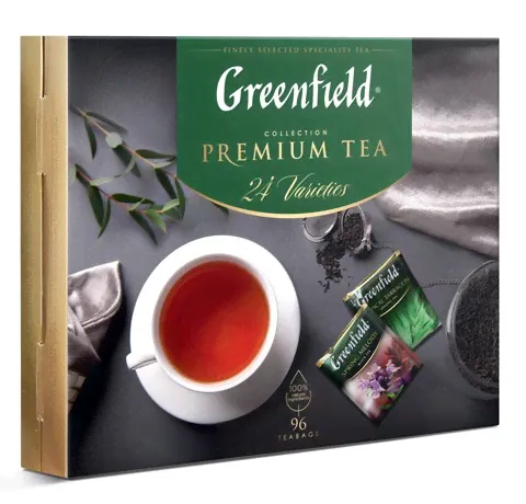 Набор чая из 24 видов в пакетиках Greenfield Premium Tea Collecton, 96 пак/уп (Гринфилд)-0