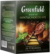 Черный чай в пирамидках Greenfield Mint & Chocolate, 20 шт