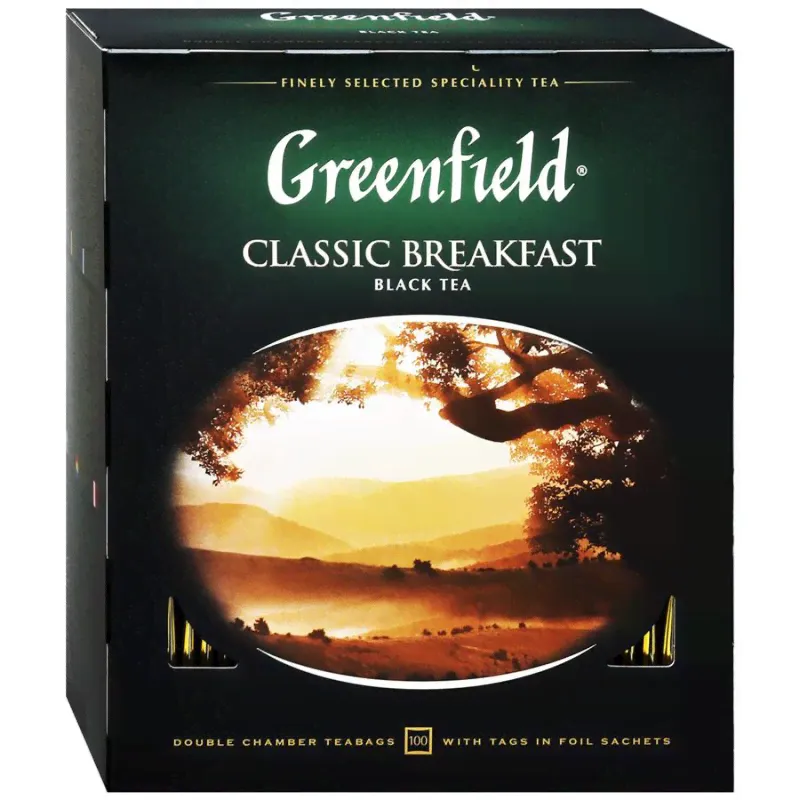 Чай черный Greenfield Classic Breakfast, 100 пактиков-0