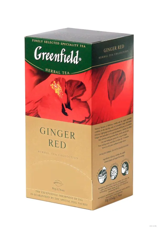 Чай черный Greenfield Красный имбирь 25 пак./упак *10