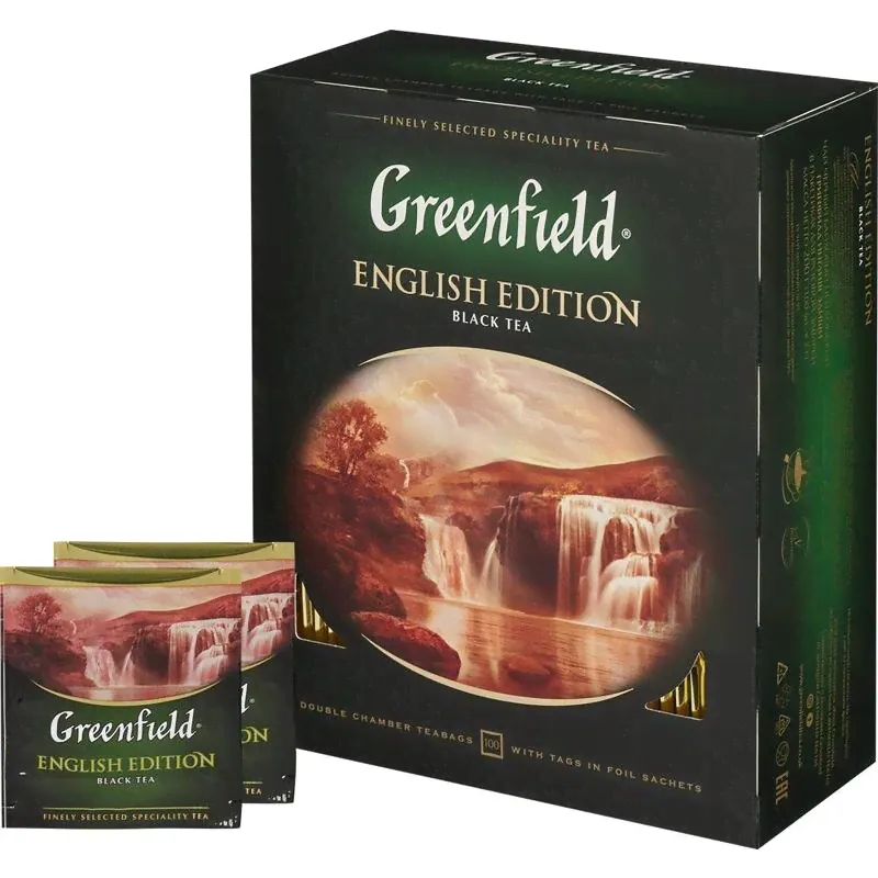 Чай Greenfield English Edition черный 100 пакетиков, 871021