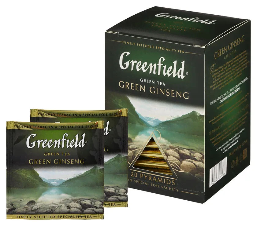 Greenfield Чай Greenfield Green Ginseng зеленый фольгир. 20пак/уп 1156-08-0