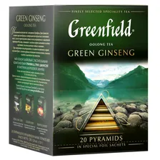 Чай Greenfield Ginseng зелёный в пирамидках, 20х1.8г
