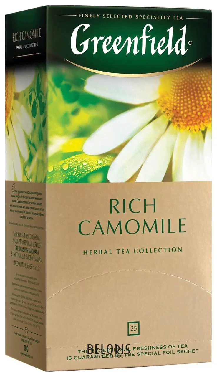 Greenfield Чай Greenfield Rich Camomile трав.фольг.25пак/уп,104574-0