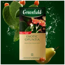 Чай Greenfield Экзотик опунция чёрный с ароматом опунции-базиликом, 25х1.5г