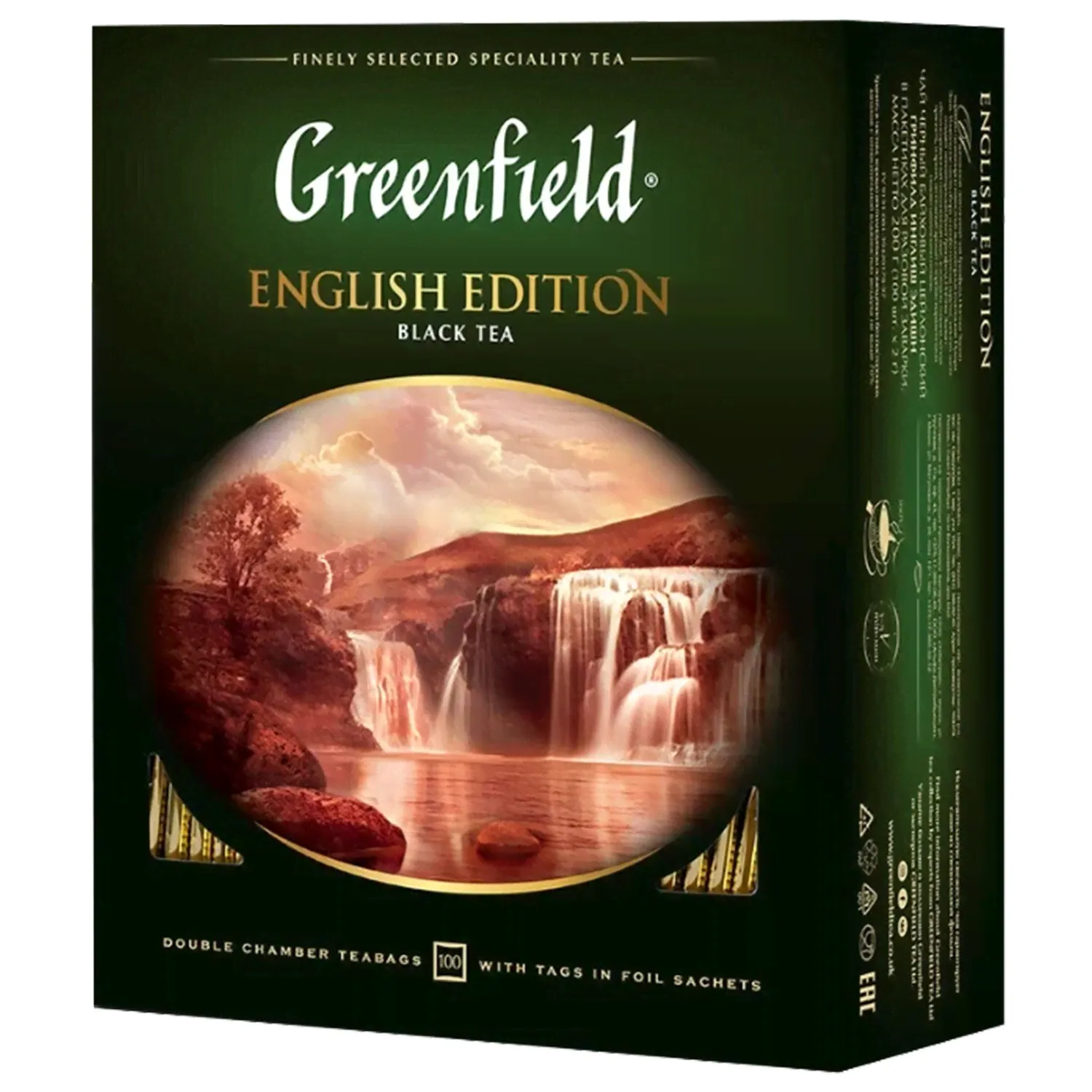 Чай GREENFIELD "English Edition" черный цейлонский, 100 пакетиков в конвертах по 2 г, 1383-09-1