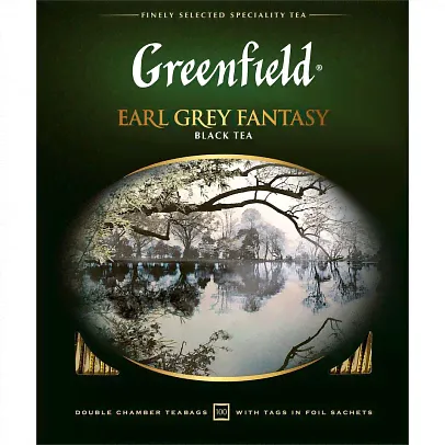 Чай Greenfield "Earl Grey Fantasy", черный с добавками,100 пакетиков