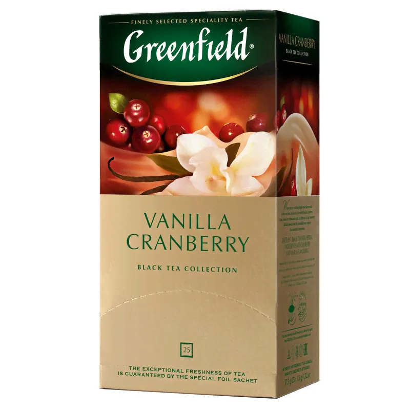 Чай Greenfield Greenfield Vanilla чёрный в пакетиках, 25х1.5г-0