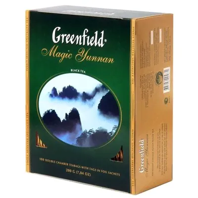Чай Greenfield Magic Yunnan черный 100 пакетиков, 809744